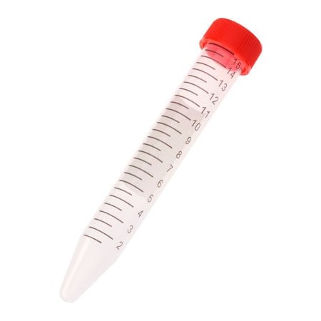 Celltreat CELLTREAT 15mL Centrifuge Tube, Red Cap - Bag, Sterile 230411R